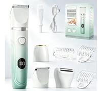 3-in-1 Women's Electric Razor, Wet/Dry Bikini Trimmer with LCD Display | Women's razor, 3 heads for face/legs/bikini. Wet/dry, LCD, USB-C, hypoallergenic. Travel size.