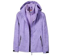 3-in-1 Women's Waterproof Rain Jacket Women's Outdoor Jacket with Hood Ski Jacket Warm Lined Functional Jacket Plus Sizes Winter Coat Lightweight Quilted Coat Autumn Winter Softshell Jacket Sports
