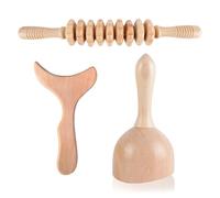3 in 1 Wood Therapy Massage Tools Scraping, Relaxing Muscle Wood Therapy Massage Tool, A Professional and Complete Wooden Massage Tool for Shaping, Lymphatic Drainage, Muscle Pain Relief