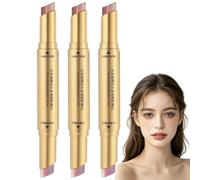 3-in-1Gradient Eyeshadow Stick, Dual-Ended Cream-to-Powder Eye Shadow Pencil, Waterproof Long-Lasting Smudge-Proof Gradient Multi-Use Eye Brightener&Aegyo Sal Stick for Natural Daily Makeup (1#/3pcs)