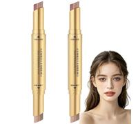 3-in-1Gradient Eyeshadow Stick, Dual-Ended Cream-to-Powder Eye Shadow Pencil, Waterproof Long-Lasting Smudge-Proof Gradient Multi-Use Eye Brightener&Aegyo Sal Stick for Natural Daily Makeup (2#/2pcs)