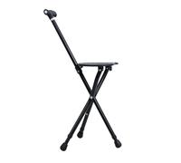 3 in 1Walking Cane with Seat Folding Lightweight, Cane Stool for Adults, Aluminum Walking Stick With Seat for Men,Women (Black)
