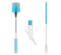3-in-1Water Bottle Brush, 38 cm Long-Handled Cleaning Brush, Kitchen Scrubber, With Straw Cleaner，Lid Cleaner, Suitable for Water Bottles, Cups, Glasses, Baby Bottles, Blue