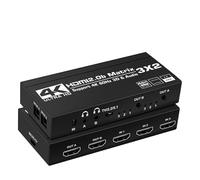 3 In 2 Out 4K HDMI Matrix Switch Splitter 4K@60HzHDMI video Extractor With SPDIF And L/R 3.5mm HDR HDMI2.0 Switch 3x2 For PS5 Fast and Stable Transmission