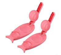 3-in- Dumpling Maker Set - 2-piece DIY Kitchen Gadget for Homemade Ravioli Empanadas Non- Pp Dough Presser with Customizable Thickness Ergonomic Handle(Pink)
