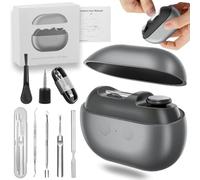 3 in1 Multi-Functional Smart Nail Clipper, Electric Toe Nail Clippers for Thick Nails, LED Light and Ultra-Quiet 45dB Operation, Automatic Debris Collection (Gray)