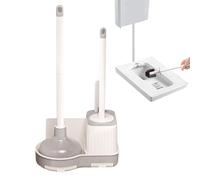 3-in1Toilet Brush and Plunger Set, Plunger Toilet Unblocker with Holder, Wall-mounted No Dead Angle Toilet Brush, No Punching Required Toilet Plunger Set, Washable Breathable Toilet Brush for Bathroom