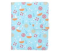 3 Inch 128 Pieces Photo Album, Traditional Photo Album, Nautical Anchor Cover, PU Leather Non-Woven Fabric Photo Album, for Photos, Bank Cards, Stamps, Membership Cards