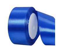 3 Inch 22m Wide Royal Blue Ribbon, 40mm Ribbon Royal Blue Fabric Large Solid Satin Ribbons Polyester Double Sided Ribbons for Union Jack Easter Xmas Birthday Party Gift Wapping,Hair Bows,Sewing,Crafts
