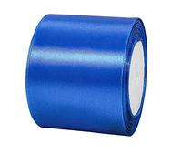 3 Inch 22m Wide Royal Blue Ribbon, 80mm Ribbon Royal Blue Fabric Large Solid Satin Ribbons Polyester Double Sided Ribbons for Union Jack Easter Xmas Birthday Party Gift Wapping,Hair Bows,Sewing,Crafts