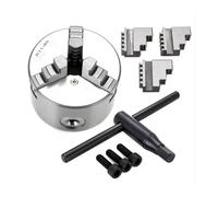 3 Inch 3 Jaw Self-Centering Lathe Chuck K11-80 - Hardened Steel with Wrench and Screws for Drilling 1 Set
