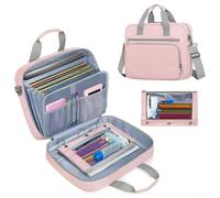 3-Inch 3-Ring Zipper Binder with Shoulder Strap and 700 Sheets Capacity for Document Organization and Secure Storage with Detachable Design