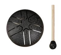 3-Inch 6-Note A-Key Mini Ethereal Drum with Drumsticks Rain Chime Ethereal Hand Pan Multi-Purpose Portable Sanskrit Sound Handpan for Yoga Musical Education