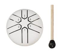 3-Inch 6-Note A-Key Mini Ethereal Drum with Drumsticks Rain Chime Ethereal Hand Pan Multi-Purpose Portable Sanskrit Sound Handpan for Yoga Musical Education