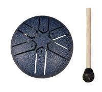 3-Inch 6-Note A-Key Mini Ethereal Drum with Drumsticks Rain Chime Ethereal Hand Pan Multi-Purpose Portable Sanskrit Sound Handpan for Yoga Musical Education