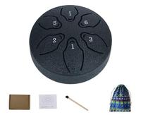 3-inch 6-note Mini Steel Tongue Drum, Rain Drum For Outside Garden Hollow Drums, Portable Percussion Instrument Children's Gift Beginner Drums, With Bag & Drumes Mallets(G)