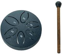 3 Inch 6-Tone Steel Tongue Drum Mini Hand Pan Drums with Drumsticks,Buddha Stones Mini Steel Tongue Drum,Percussion 1pcs Drum Accessories Musical Instruments (Navyblue)