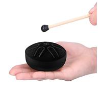 3-inch 6-tone Steel Tongue Drum, Portable Hand Pan Drum, Small Percussion Instrument with Drumsticks, Suitable for Meditation and Yoga