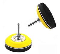 3 Inch(75mm) Hook and Loop Buffing Pad for Sanding Discs, Rotary Backing Pad with 1/4 Inch Dia Shank Drill Attachment and Soft Foam Layer-2 Pack