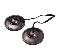 3-Inch Bronze Cymbal Bell Small Musical Instrument with Leather Strap and Exquisite Storage Bag for Meditation and Calming Down, Producing Clear High-Pitched Melodious Tone