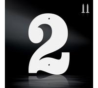 3 Inch Crisp White Rustproof House Numbers Letters,Heavy-Duty Metal Address Numbers for House,Weatherproof 0-9 Numbers & A-Z Outdoor Metal Letters Full Set for Door,Gate,Mailbox(2)