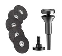 3 inch Cut Off Wheels with 1/4 in Mounting Mandrel Kit, Multi-functional Metal Cutting Discs for Die Grinder, Rotary Tool Drill Attachment Cutter Die Grinder Accessories (Black, 1 Set)