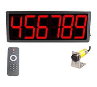 3-inch Digital Counter, Retail Traffic Counter With LED Display & Remote Control, 20M Sensing Distance and 4 Gears Adjustment Sensitivity, Precise Sensing & 0-999999 Count Range, for Retail Store