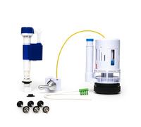 3 INCH DUAL FLUSH VALVE COMPLETE CONVERSION KIT W/HANDLE & OVERFLOW WATER CONSERVER, ELIMINATES THE USE OF THE LEAKY FLAPPER & CHAIN, INCLUDES 2 FLUSHING OPTIONS, INCLUDES FILL VALVE