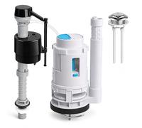 3 Inch Dual Flush Valve Replacement Kit for One-Piece Dual Flush Toilets, Top Push Button Toilet Repair Kit with Fill Valve, Fix Leaks, Running Water & Weak Flush, Reliable Sealing, Water Saving