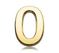 3 Inch Front Door Numbers, 3D Self Adhesive House Numbers Plaques Waterproof Mailbox Signage DIY Chrome Polished Address Numbers Sign for Home Office Hotel Apartment Door Room Wall, Gold (0)