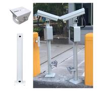 3 Inch Galvanized Steel CCTV Pole for Security Cameras, Weatherproof Surveillance Post with Adjustable Angle, 1.2m Height Outdoor