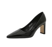 3 Inch High Heels for Women | 7.5cm Block Heel Pointed Toe Pumps for Wedding, Office, Dances, Birthday Party | Multiple Colors,Black,2 UK