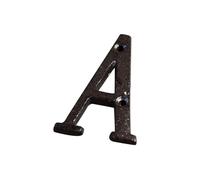 3 Inch House Numbers with Screws Modern Metal Door Number Address Mailbox Sign Exterior Decorative, for Apartment Garden Office Wall Decor Hotel Room Street Outside Cafe Yard(A)