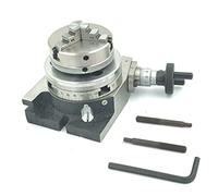 3"Inch II 80 mm Low Profile Milling Rotary Table (65 mm 3 Jaws Chuck with Back Plate & Fixing T nuts)