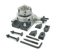 3"Inch II 80 mm Low Profile Milling Rotary Table (65 mm 3 Jaws Chuck with Back Plate & M6 Clamp Kits)
