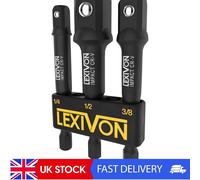 "3-Inch Impact Socket Adapter Set for Drill & Impact Wrench 1/4 3/8 1/2 Drive",
