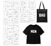 3 Inch Iron On Heat Transfer Letters Alphabets Fabric Vinyl DIY for Sport Jerseys T Shirts Clothes Slogan Printing Crafts Decoration (White)