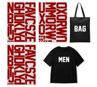 3 Inch Iron On Heat Transfer Letters Alphabets Fabric Vinyl DIY for Sport Jerseys T Shirts Clothes Slogan Printing Crafts Decoration (Red)