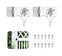 3 Inch Keyed Hasp Locks, 2 Pcs 90 Degree Twist Knob Metal Catch Latch Safety with Key, Clasp Buckle for Cupboard Doors Drawer Shed