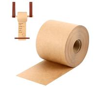 3 Inch Kraft Note Paper Roll for Wall Mounted Holder Brown Grocery List Roll Dispenser Paper Roll Cutter Memo Board Butcher Paper Roll Holder for Home Dector DIY to-do List 164ft (Only Paper Roll)