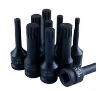 3 Inch M5 M19 12 Inch Drive Socket Adapter 12 Point Socket Screwdriver Bit Compatible with 1/2 Inch Electric and Ratchet Wrenches for Automotive and Machinery Repair ()