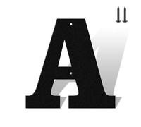 3 Inch Matte Black Rustproof House Numbers Letters,Heavy-Duty Metal Address Numbers for House,Weatherproof 0-9 Numbers & A-Z Outdoor Metal Letters Full Set for Door,Gate,Mailbox(A)