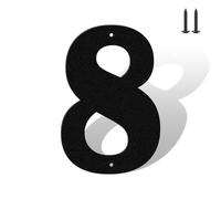 3 Inch Matte Black Rustproof House Numbers Letters,Heavy-Duty Metal Address Numbers for House,Weatherproof 0-9 Numbers & A-Z Outdoor Metal Letters Full Set for Door,Gate,Mailbox(8)