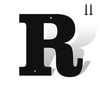 3 Inch Matte Black Rustproof House Numbers Letters,Heavy-Duty Metal Address Numbers for House,Weatherproof 0-9 Numbers & A-Z Outdoor Metal Letters Full Set for Door,Gate,Mailbox(R)