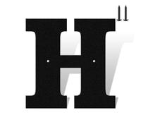 3 Inch Matte Black Rustproof House Numbers Letters,Heavy-Duty Metal Address Numbers for House,Weatherproof 0-9 Numbers & A-Z Outdoor Metal Letters Full Set for Door,Gate,Mailbox(H)