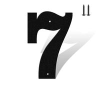 3 Inch Matte Black Rustproof House Numbers Letters,Heavy-Duty Metal Address Numbers for House,Weatherproof 0-9 Numbers & A-Z Outdoor Metal Letters Full Set for Door,Gate,Mailbox(7)