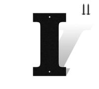 3 Inch Matte Black Rustproof House Numbers Letters,Heavy-Duty Metal Address Numbers for House,Weatherproof 0-9 Numbers & A-Z Outdoor Metal Letters Full Set for Door,Gate,Mailbox(I)