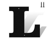 3 Inch Matte Black Rustproof House Numbers Letters,Heavy-Duty Metal Address Numbers for House,Weatherproof 0-9 Numbers & A-Z Outdoor Metal Letters Full Set for Door,Gate,Mailbox(L)