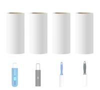 3 inch Mini Lint Roller Refills Compatible with Scotch Brite Mini Travel Lint Roller and PetLovers Evercare Mini Pet Hair Remover Sticky Roller Refill 4 Rolls 40 Sheets per Roll Total 160 Sheets