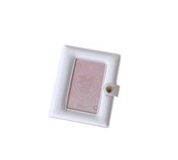 3 Inch Mini Photo Album,Y2K Photocard Holder Book, 20-Page PVC Protective Binder for Idol Cards, Collectible Display Case(White)